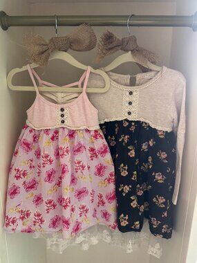 Free Planet Girls Dresses, size 3t/4t, sold as a SET (2 pieces)